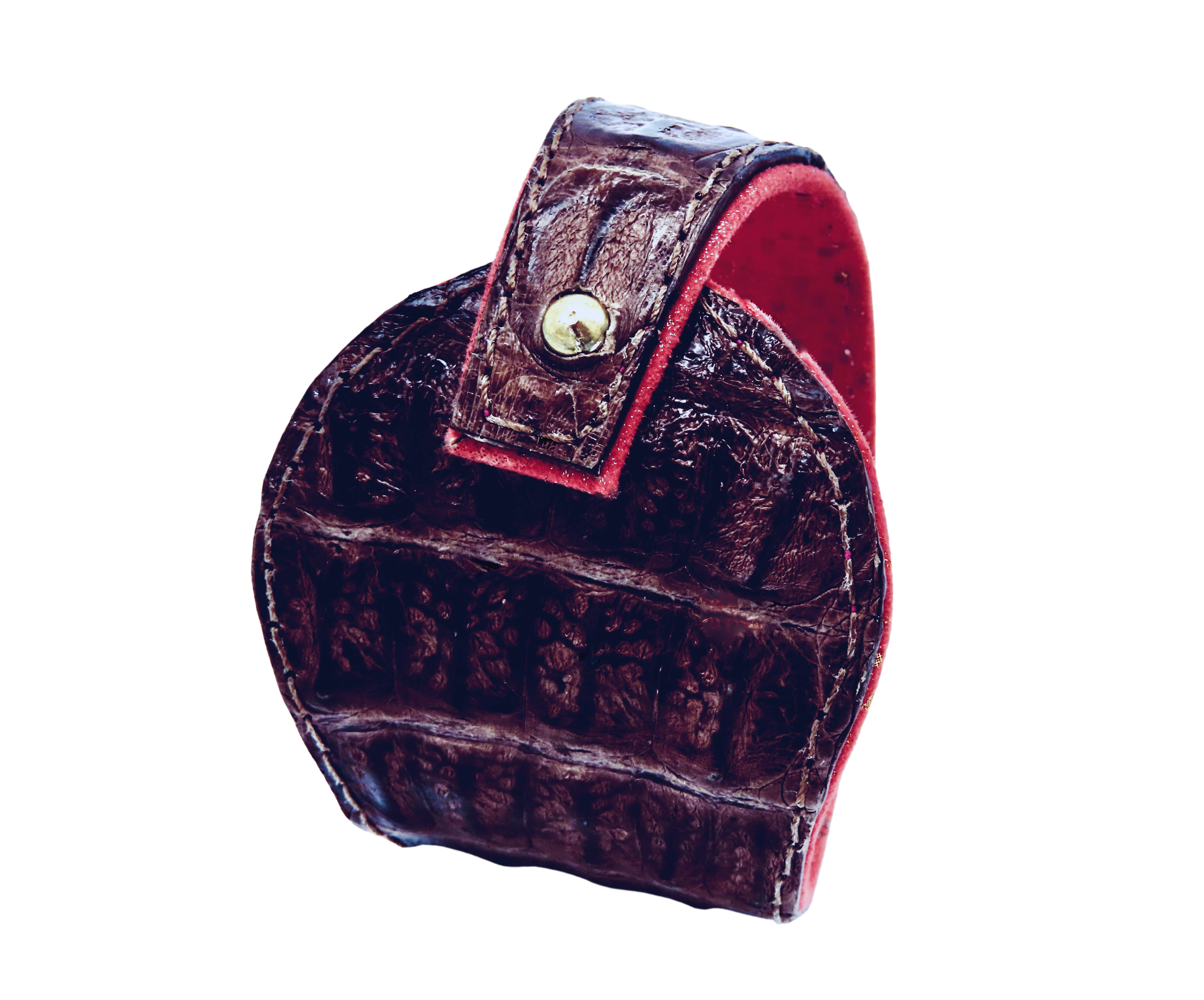 Pulsera TURMALINA marrón en pitón con diseño gota - elegancia atemporal artesanal