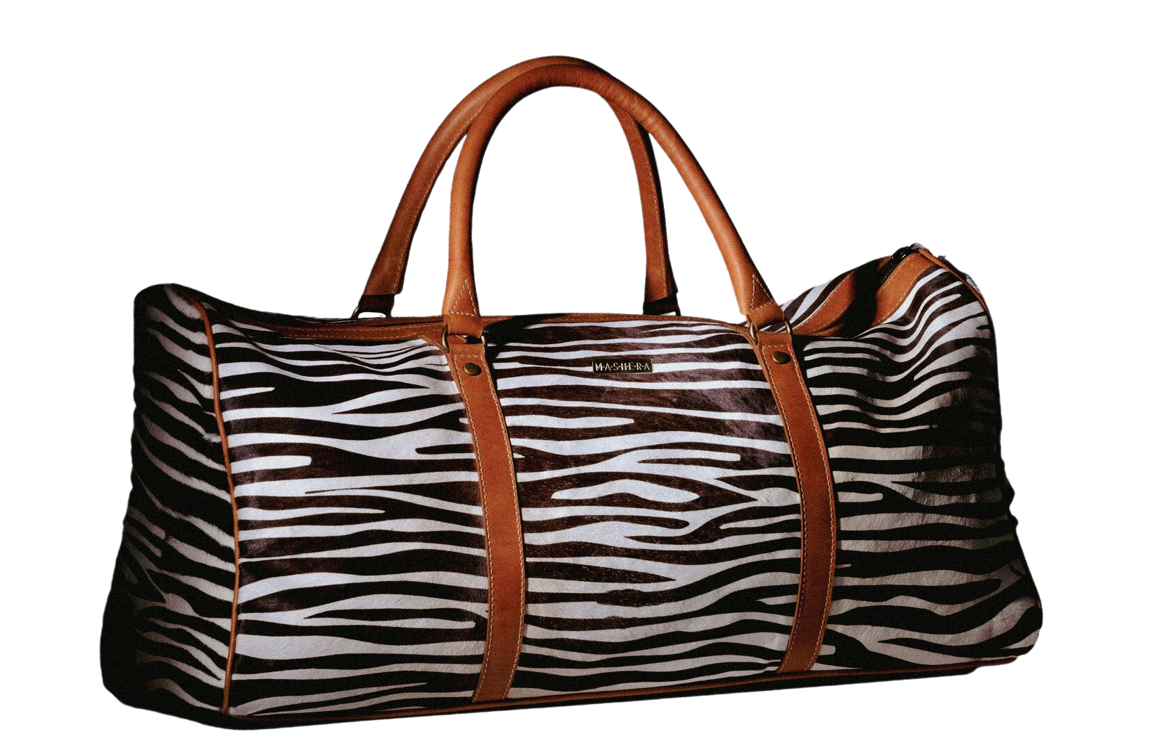 Bolsa AFRODITA Grande en piel de pelo estampado cebra - diseño sofisticado para viaje